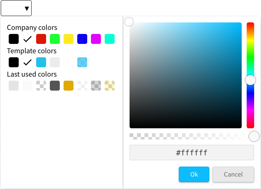 Template colors