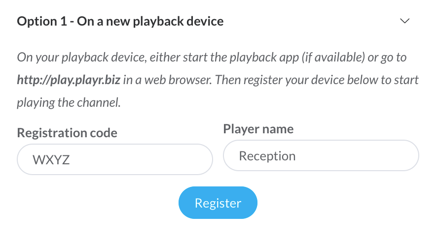 On a new playback device