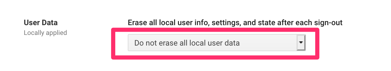 User data